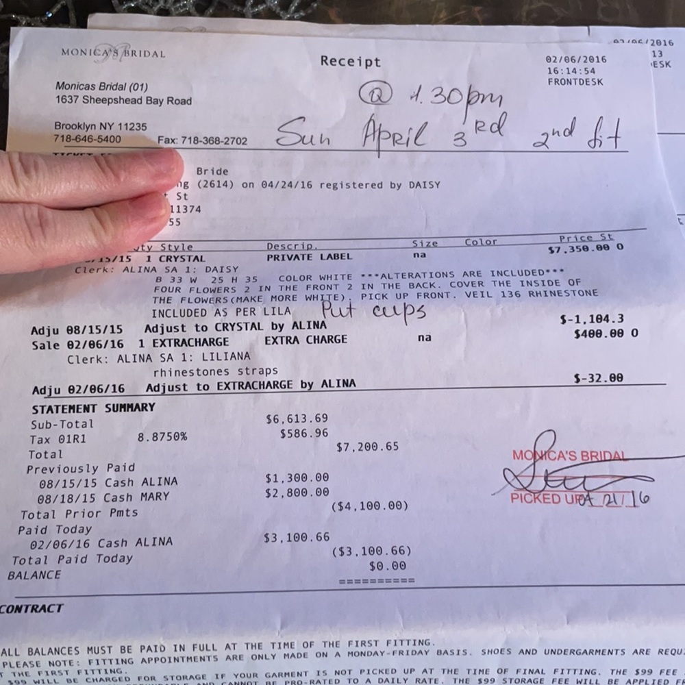 Ballgown Wedding dress with receipt attached - Picture 8 of 8